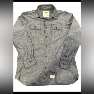 Vans Off The Wall Shirt Mens Medium Gray Button Up Casual Skate Work 1